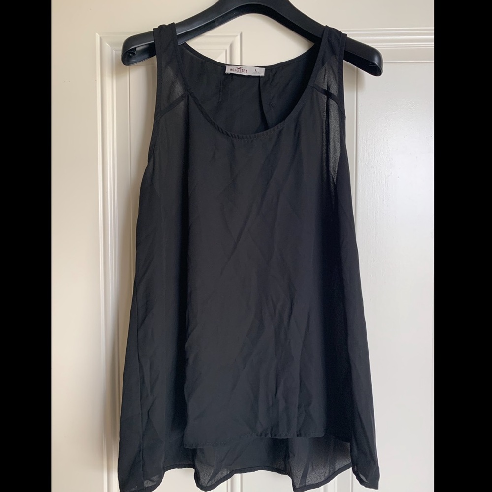 Hollister sheer black tank